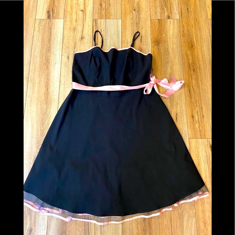 Black Dress & Pink Ribbon Lace! Size 3X